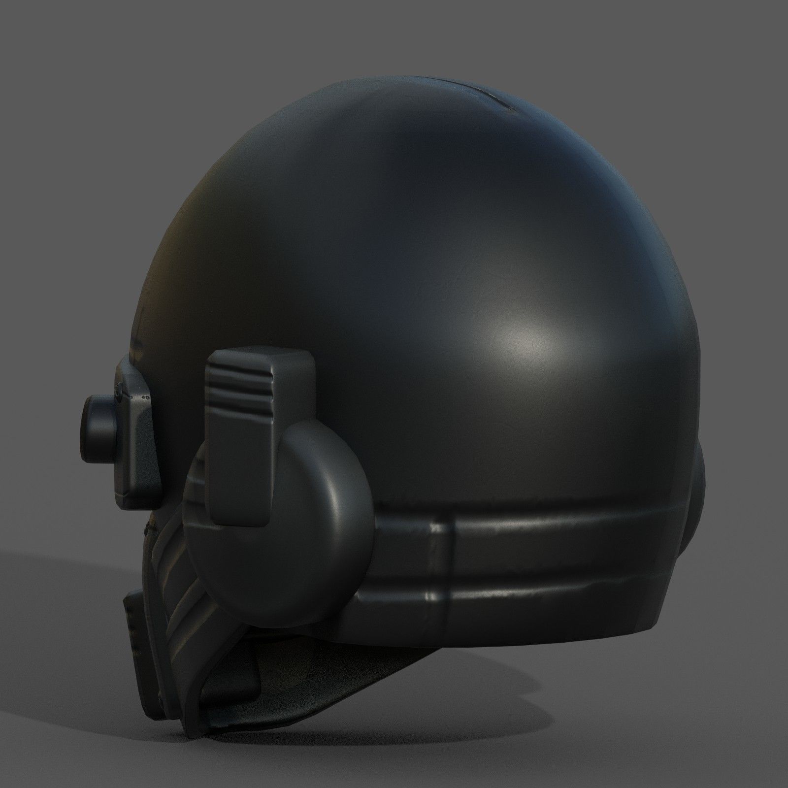 Helmet scifi military combat 3d futuristic Low-poly 3D model_7