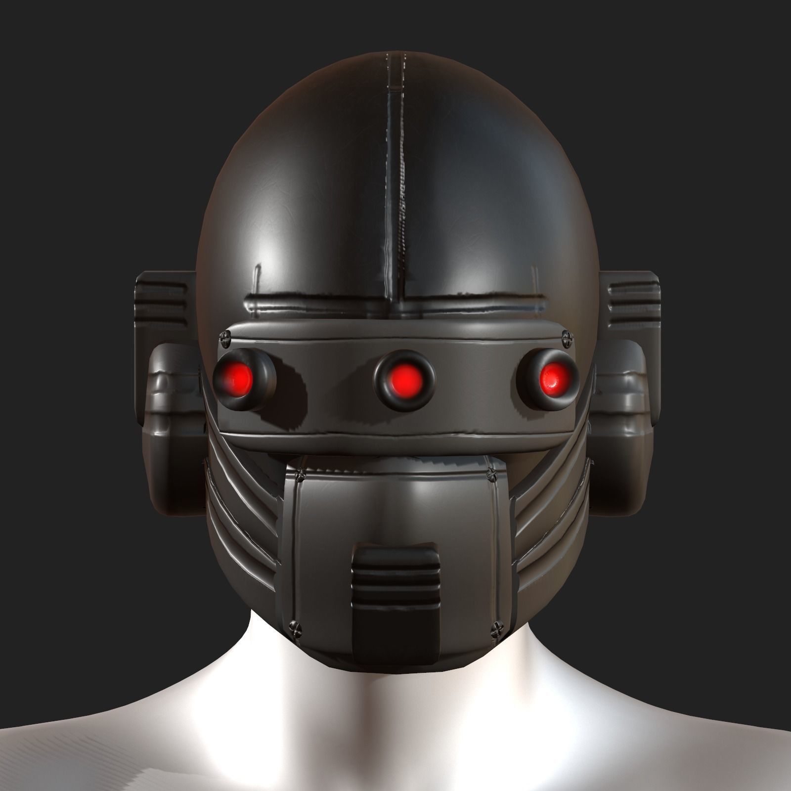 Helmet scifi military combat 3d futuristic Low-poly 3D model_2