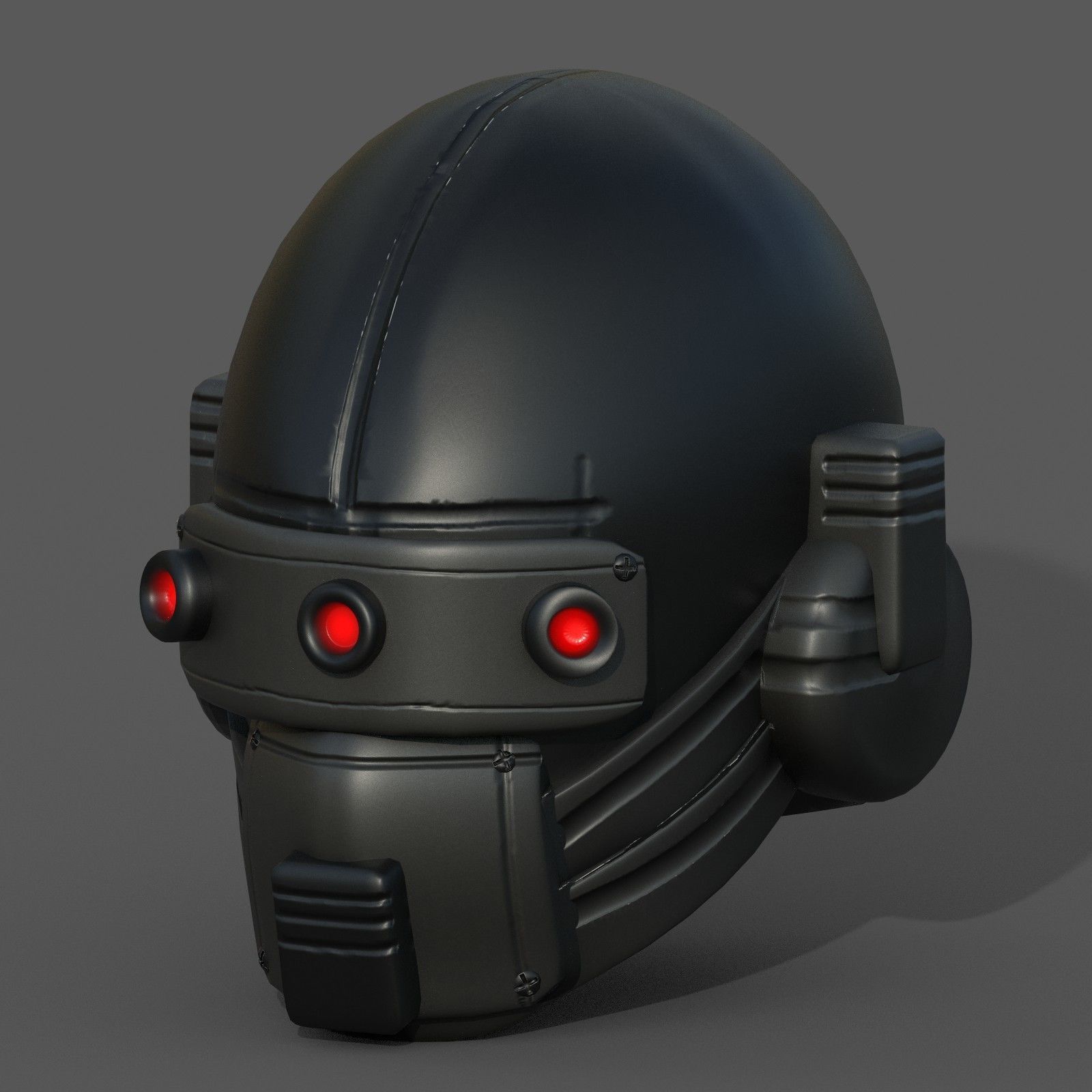 Helmet scifi military combat 3d futuristic Low-poly 3D model_4