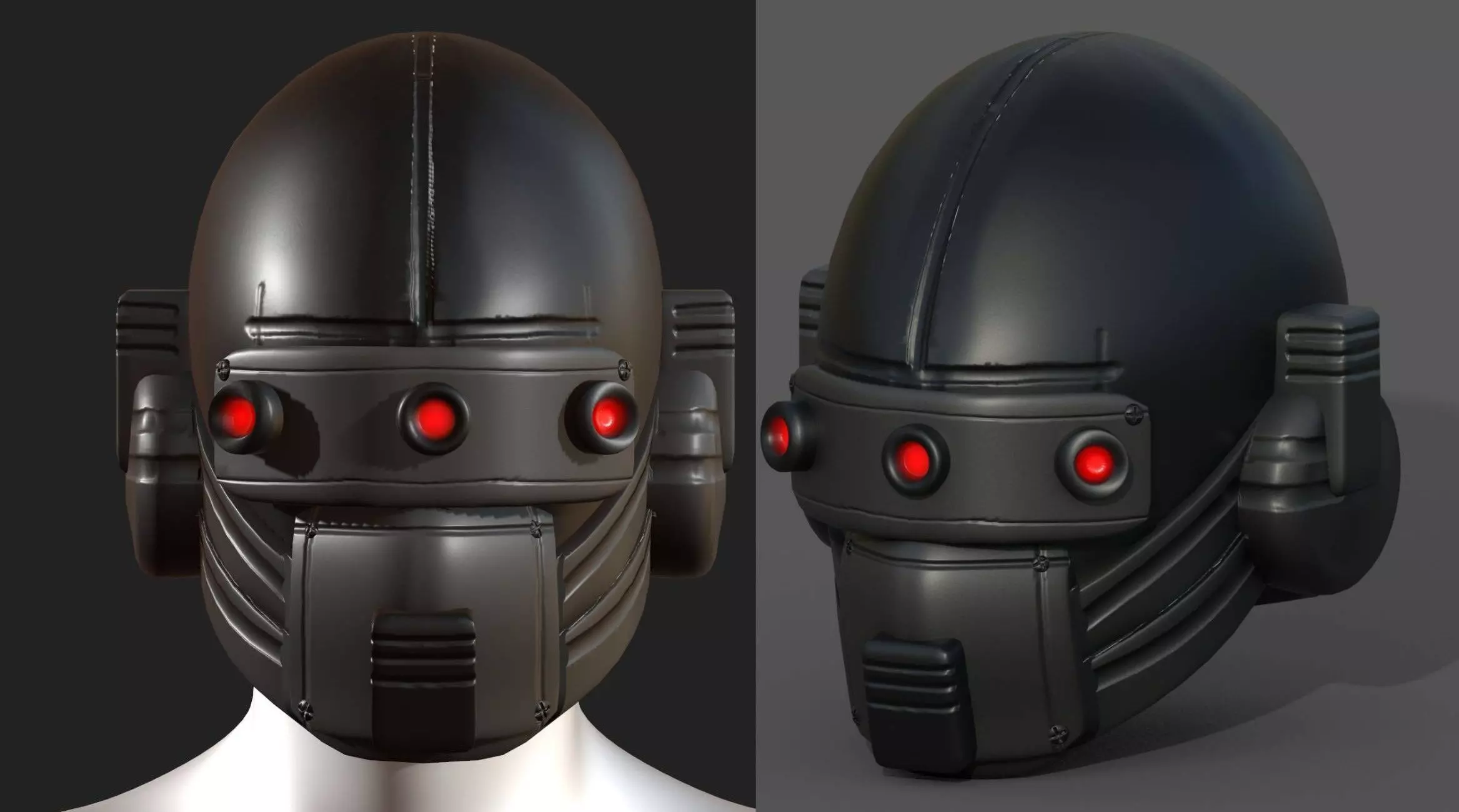 Helmet scifi military combat 3d futuristic Low-poly 3D model_0