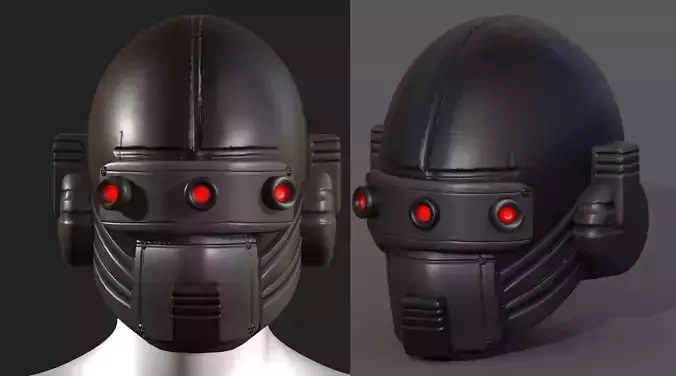 Helmet scifi military combat 3d futuristic Low-poly 3D model Helmet scifi military combat 3d futuristic Low-poly 3D model
