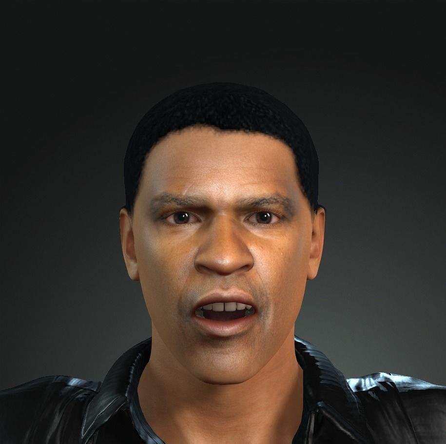 Denzel Washington 3D Character design Ready for animation 3D model_4