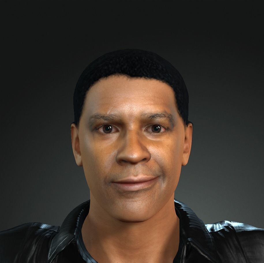 Denzel Washington 3D Character design Ready for animation 3D model_14