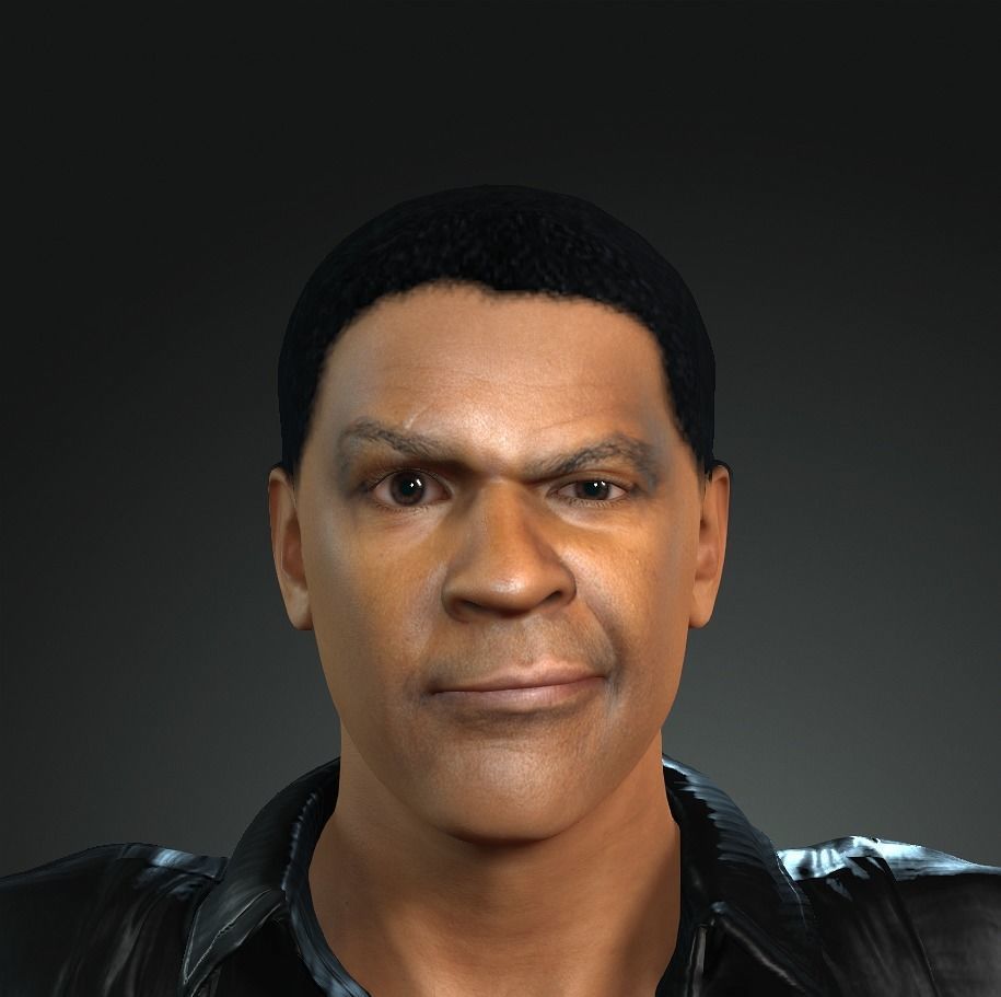 Denzel Washington 3D Character design Ready for animation 3D model_2