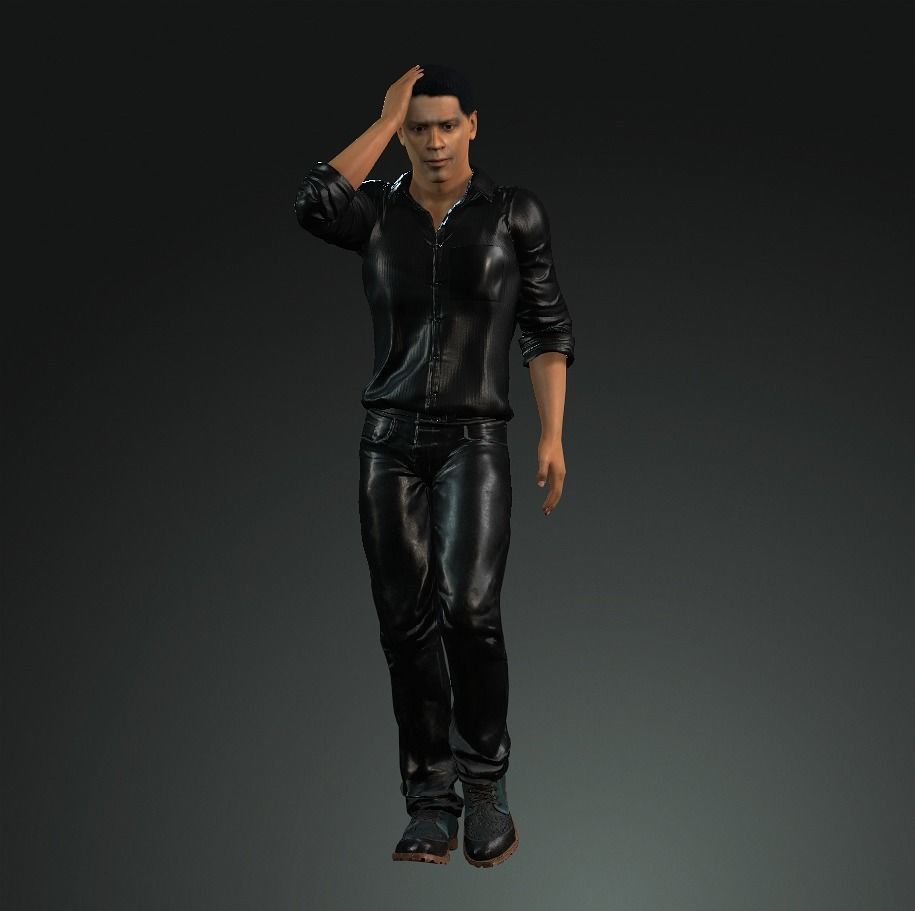 Denzel Washington 3D Character design Ready for animation 3D model_10