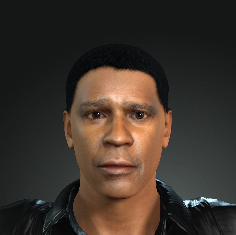Denzel Washington 3D Character design Ready for animation 3D model_16