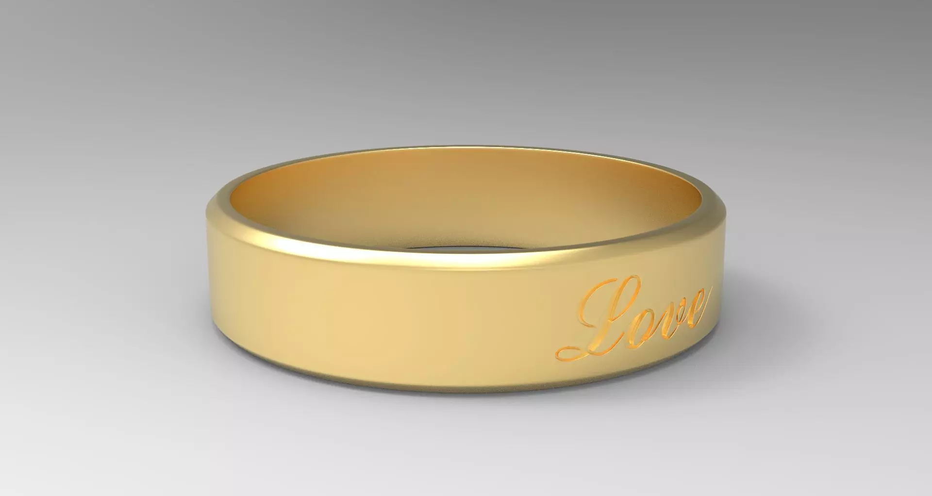 Love Ring Gold 3D print model