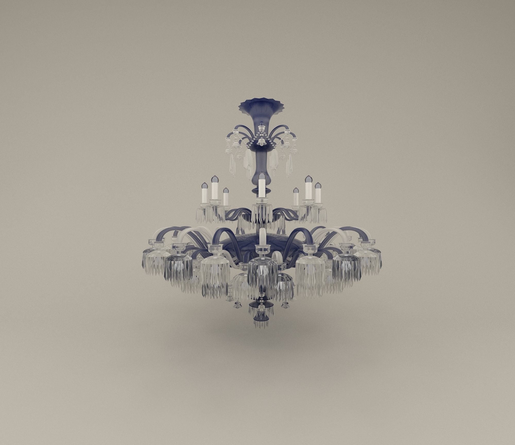 Baccarat Chandelier 3D model_6