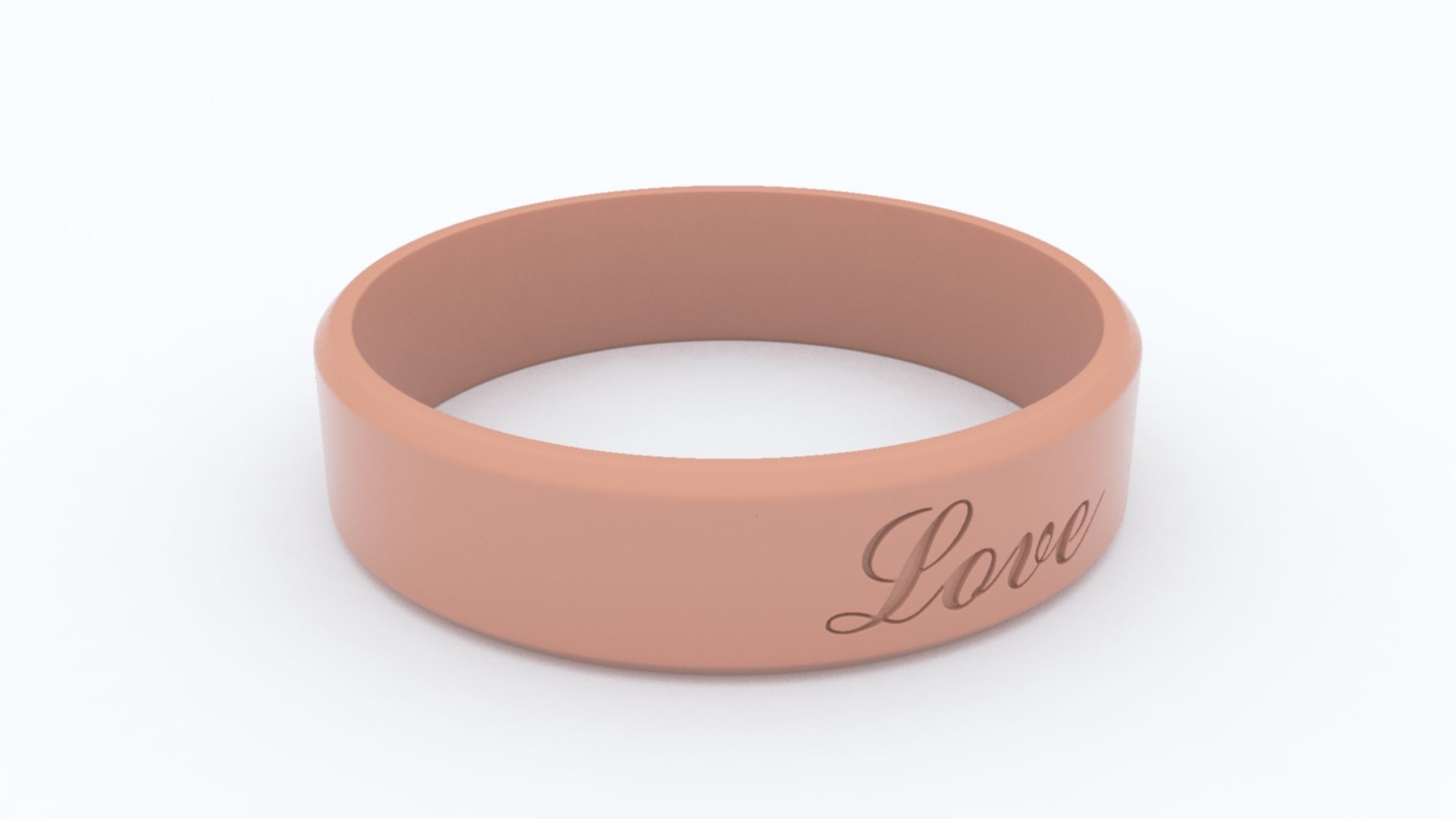 Love Ring Red 3D print model_4