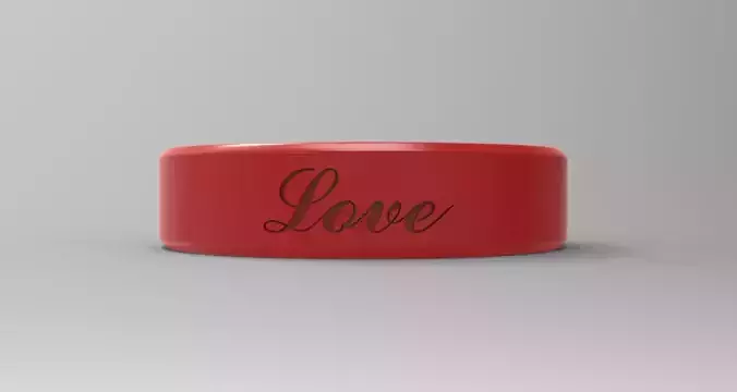 Love Ring Red 3D print model
