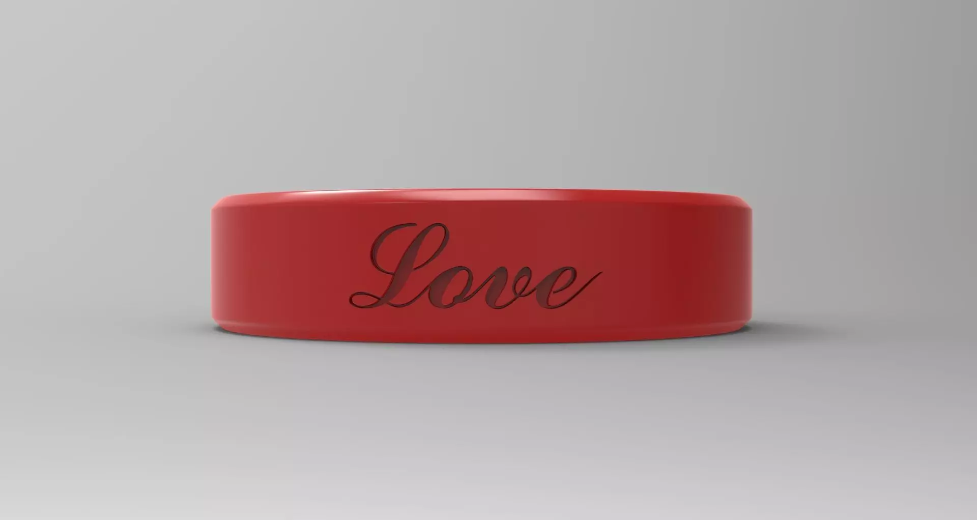 Love Ring Red 3D print model_0