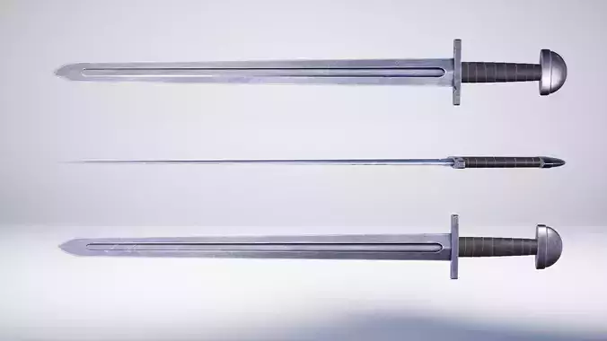 Anglo Saxon Viking Sword Low-poly 3D model