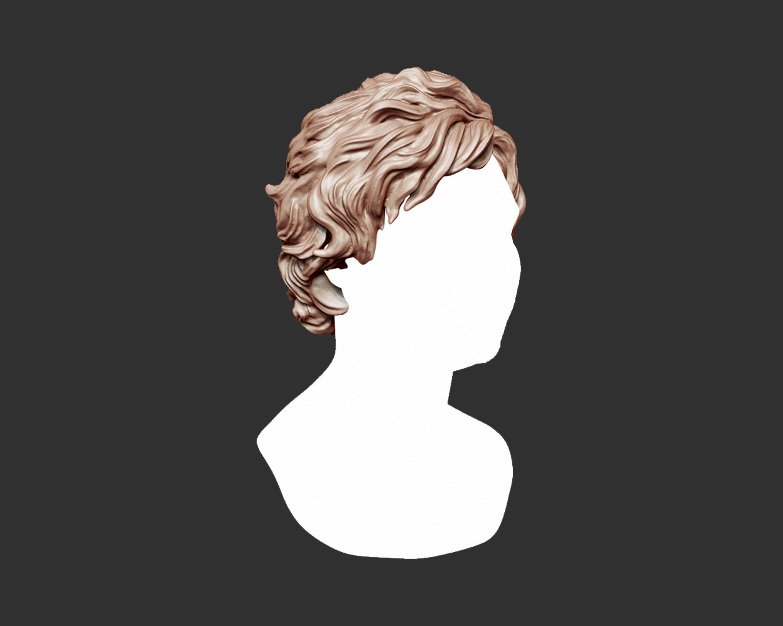 Hairstyle 02 3D print model_2