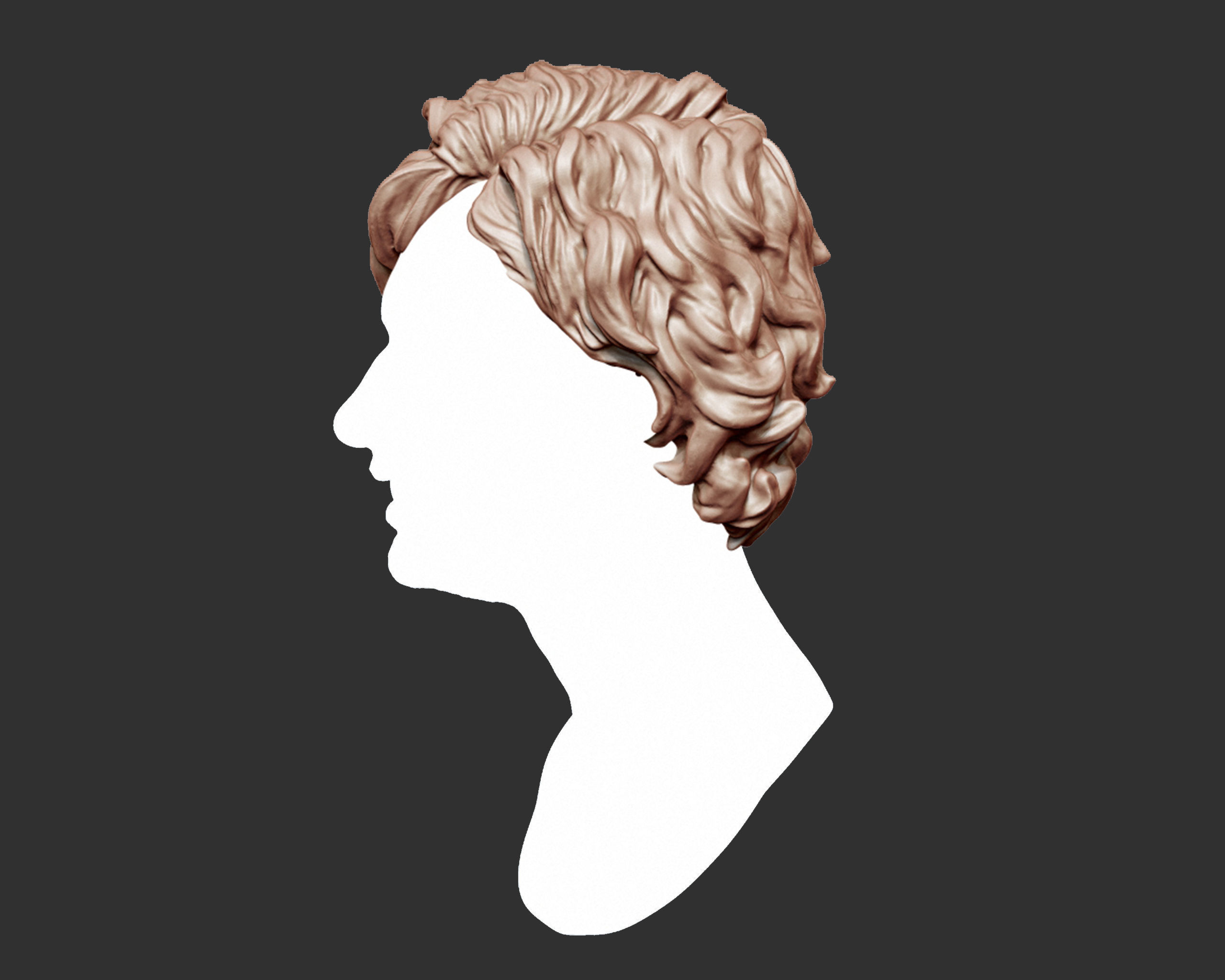 Hairstyle 02 3D print model_5