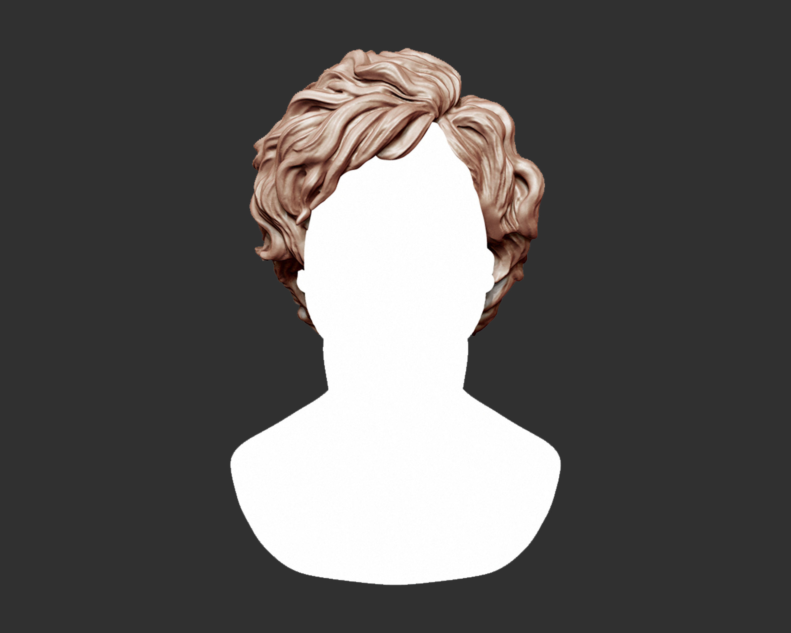 Hairstyle 02 3D print model_4