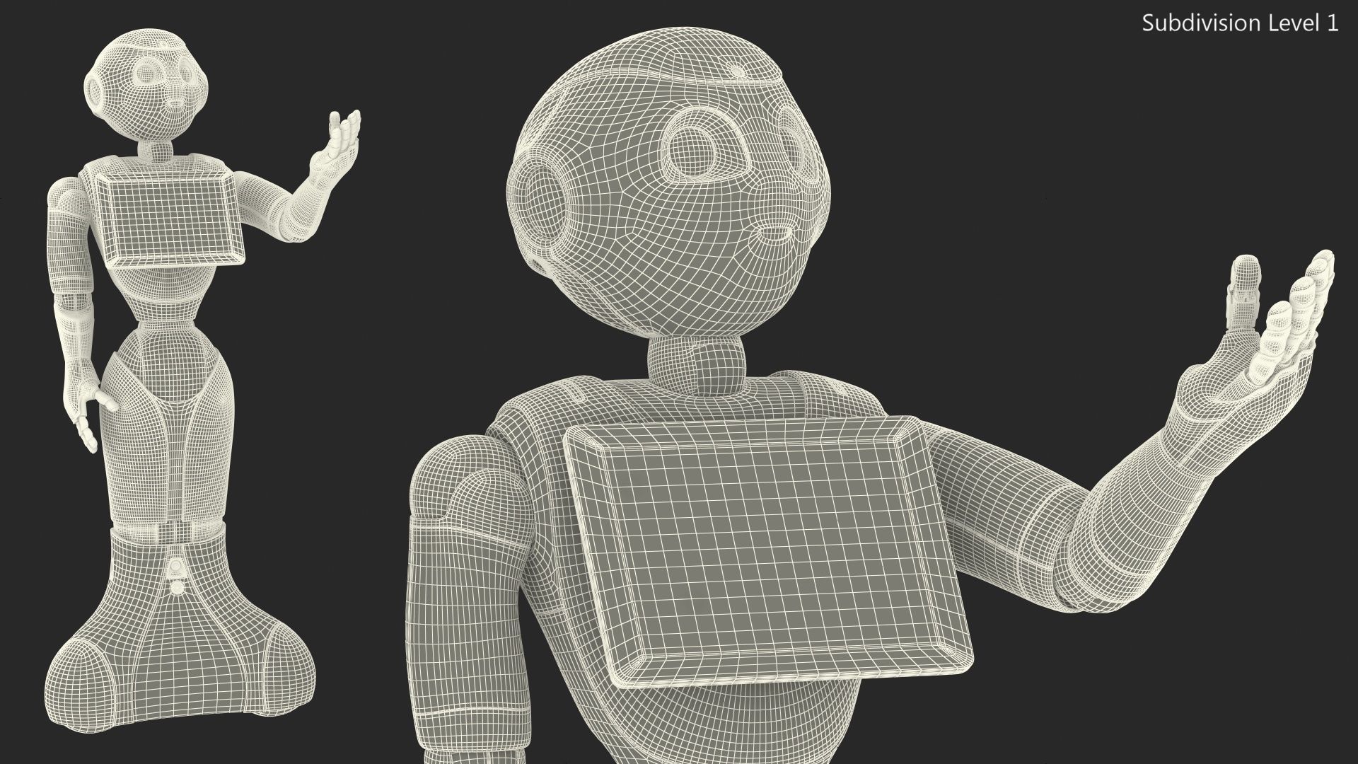 Pepper Robot Rigged for Maya 3D model_26