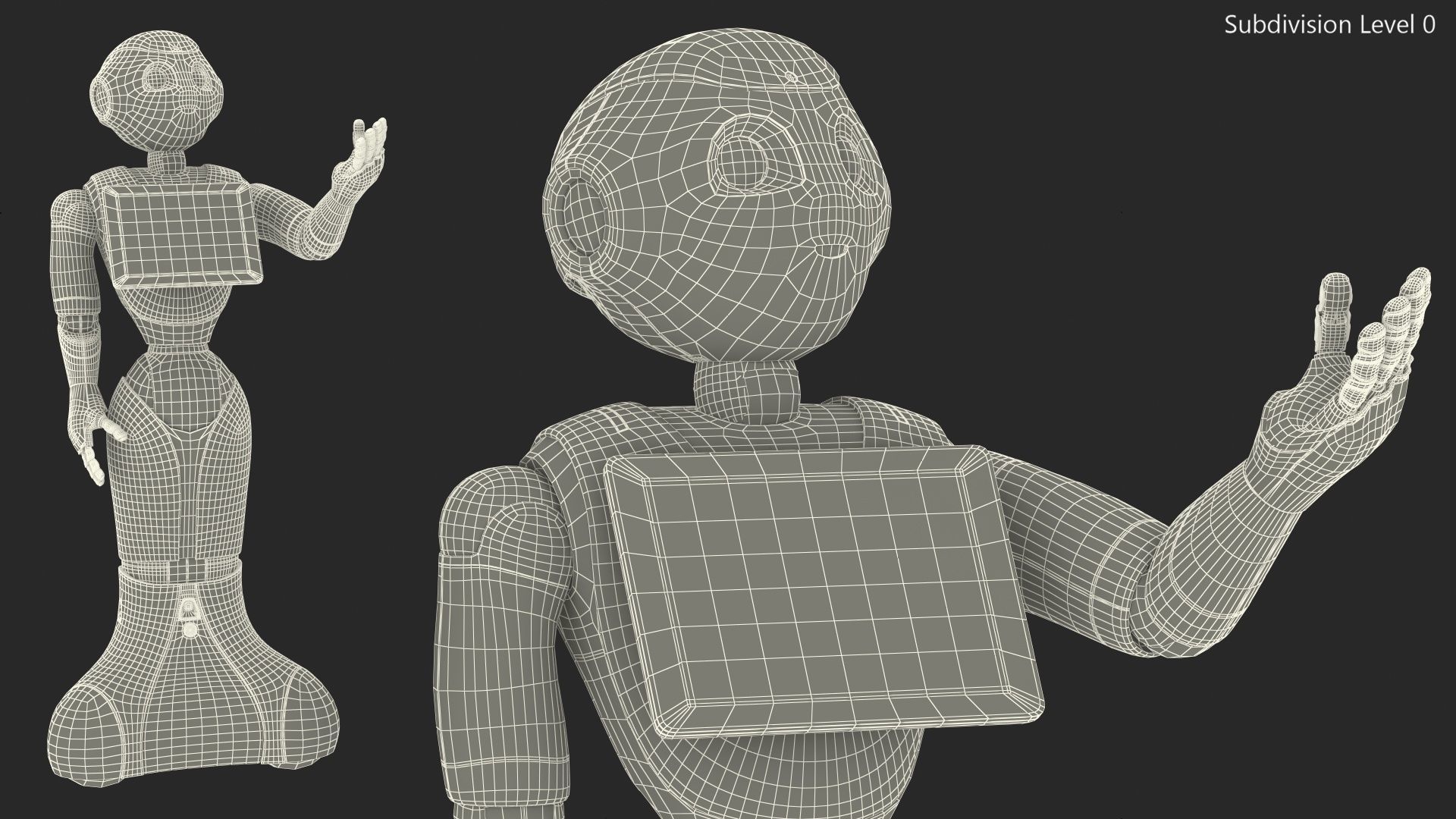 Pepper Robot Rigged for Maya 3D model_25