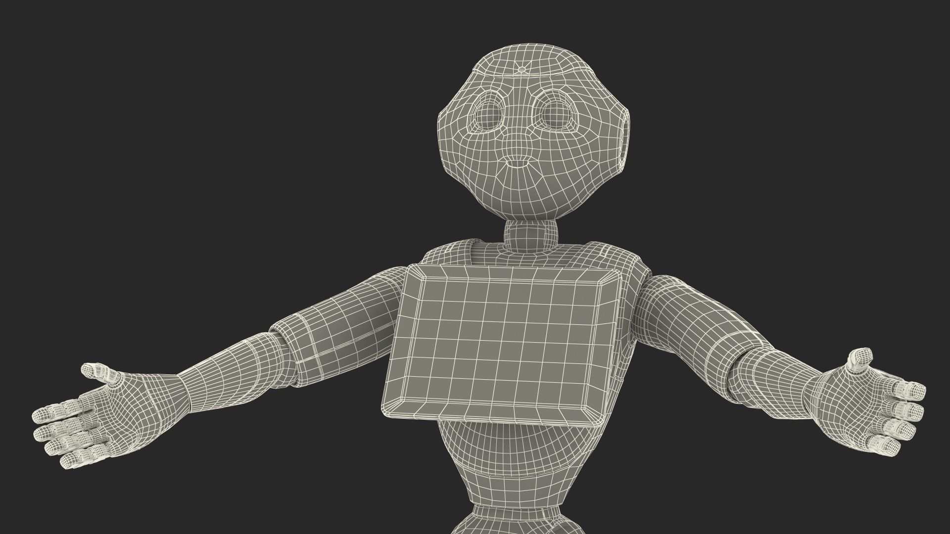 Pepper Robot Rigged for Maya 3D model_30