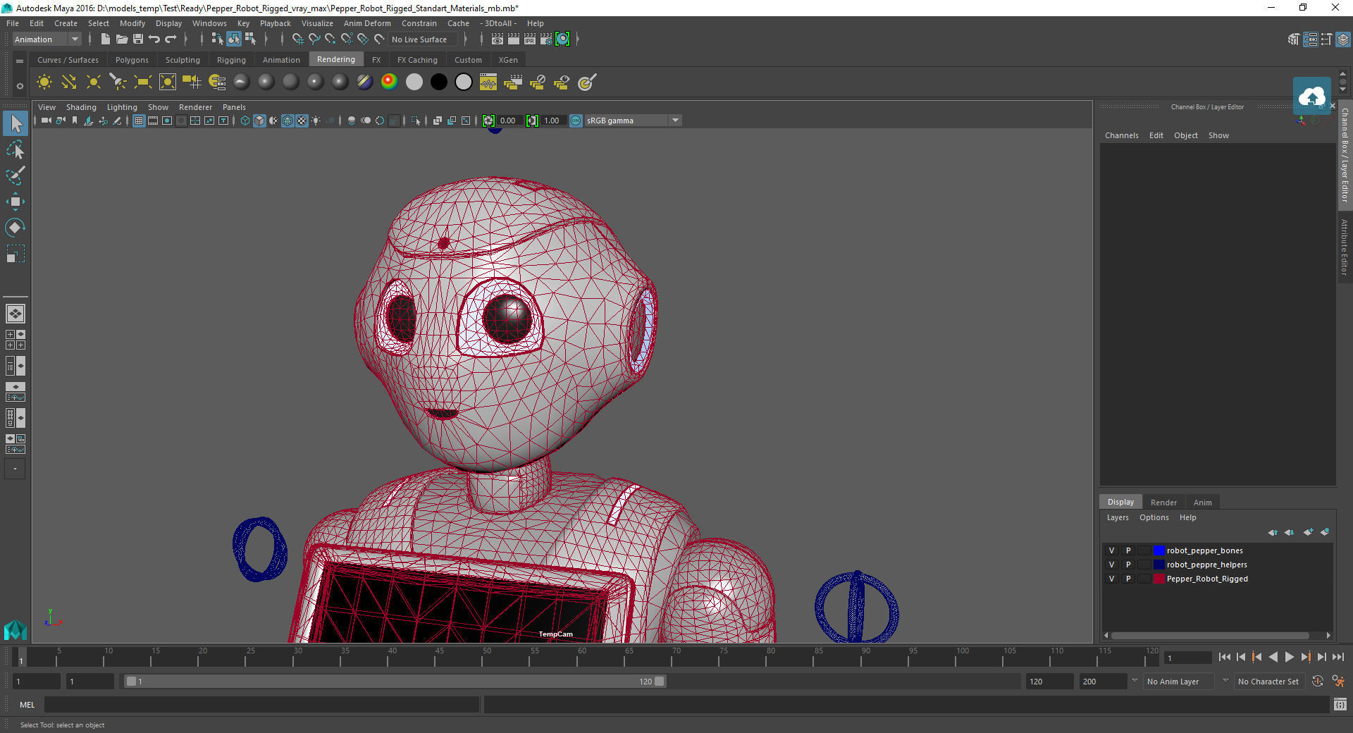 Pepper Robot Rigged for Maya 3D model_22