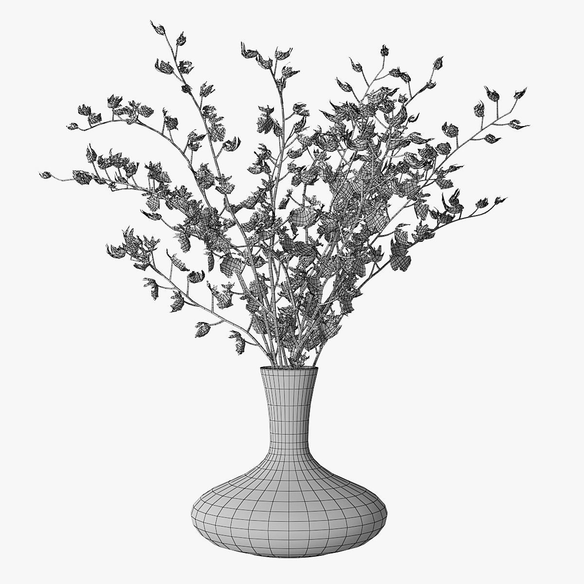 Orchid oncidium 3D model_7