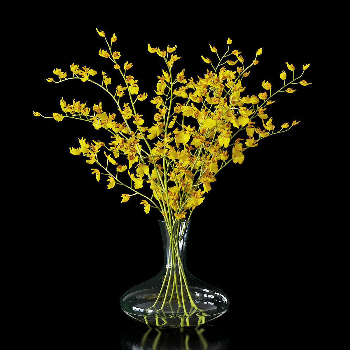 Orchid oncidium 3D model_0