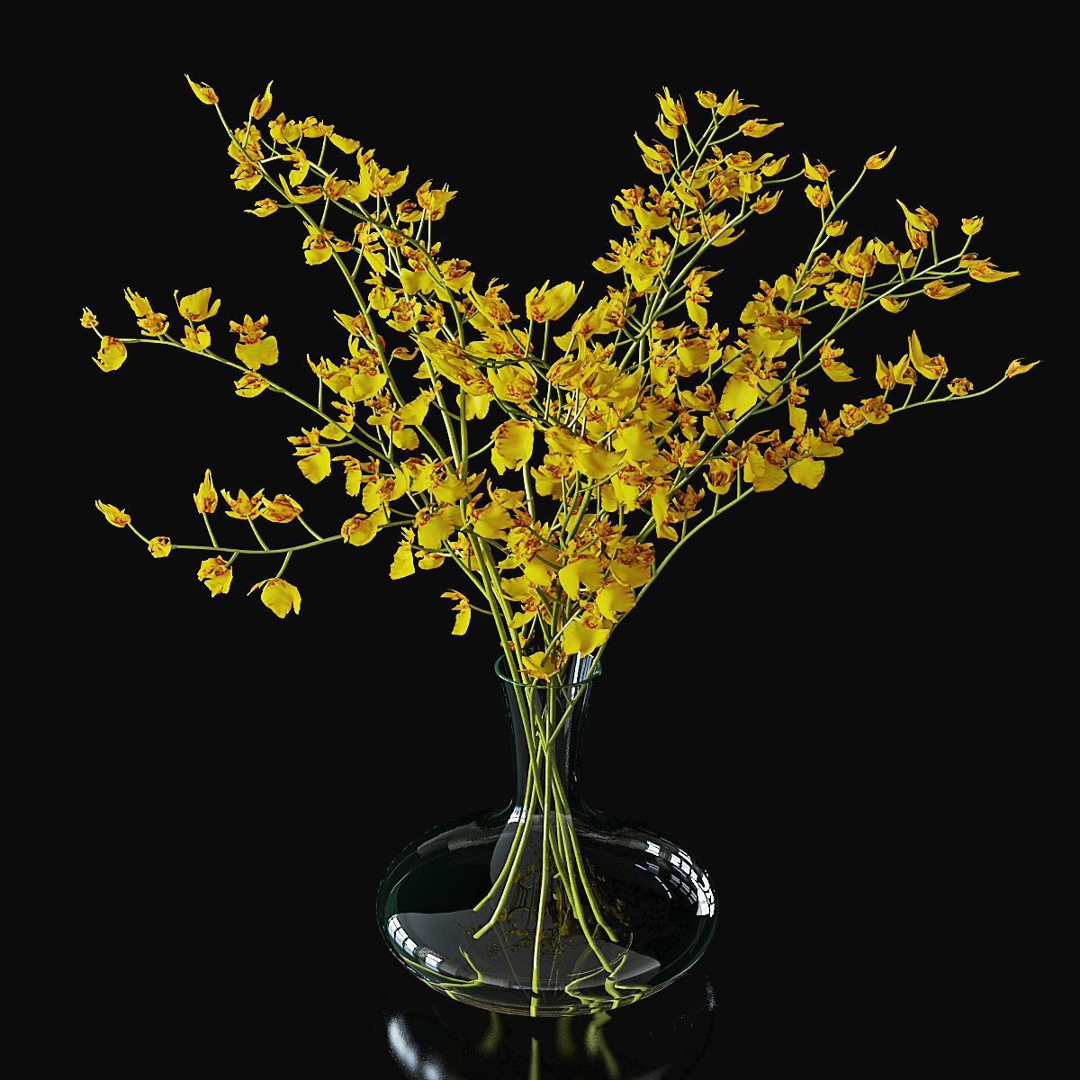 Orchid oncidium 3D model_1