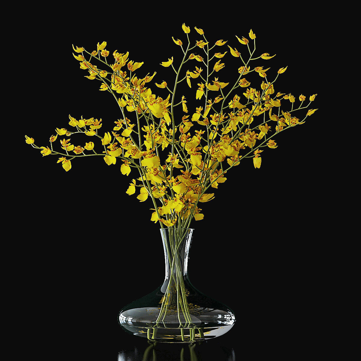 Orchid oncidium 3D model_3