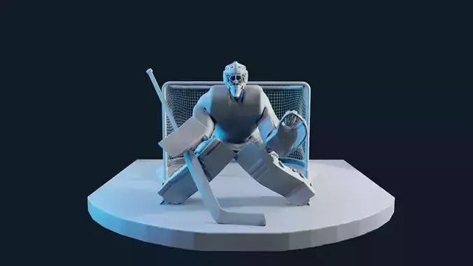 HOCKEY GOALIE POSE 1 NO TEXTURE  3D print model