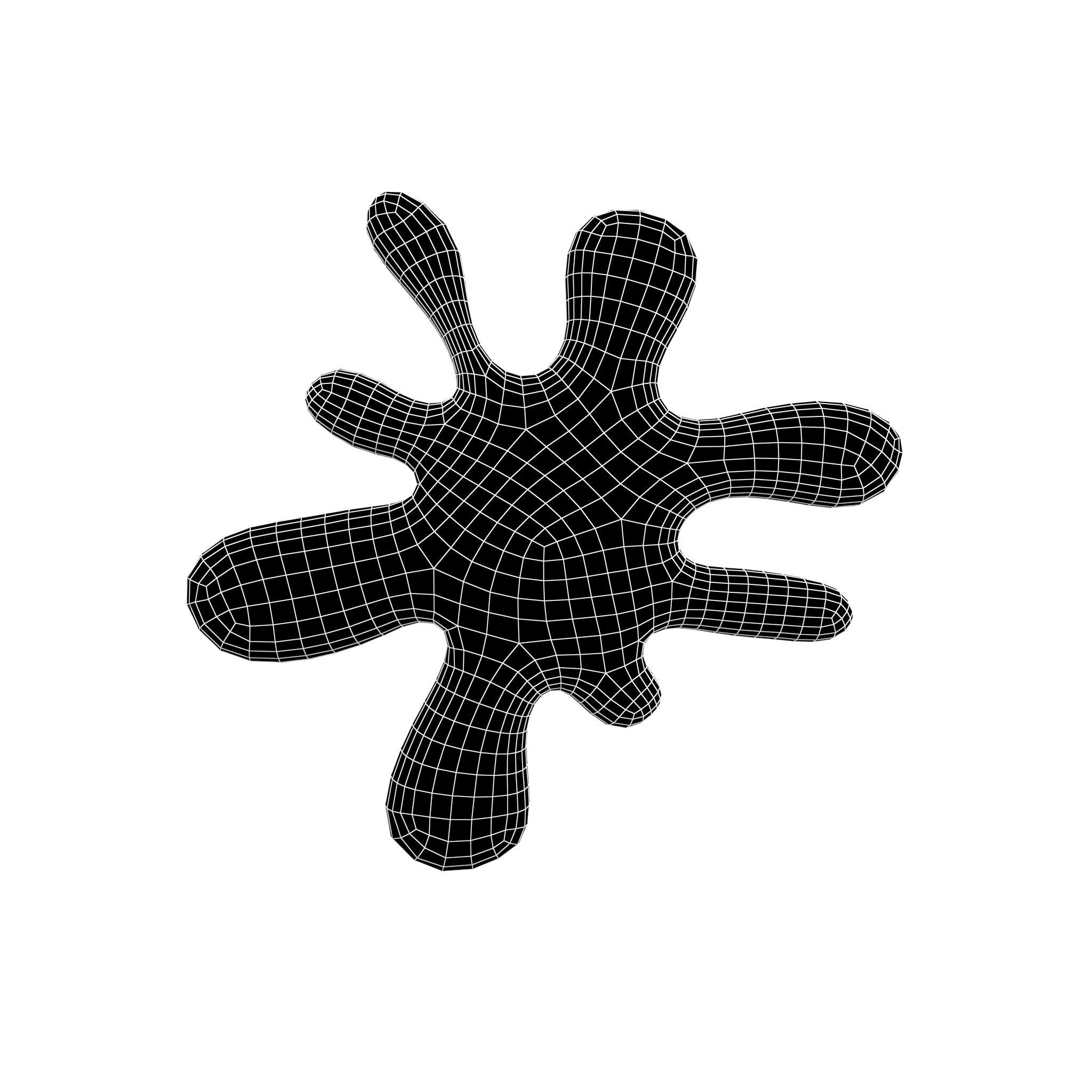 Splash Symbol v1 004 Low-poly 3D model_4