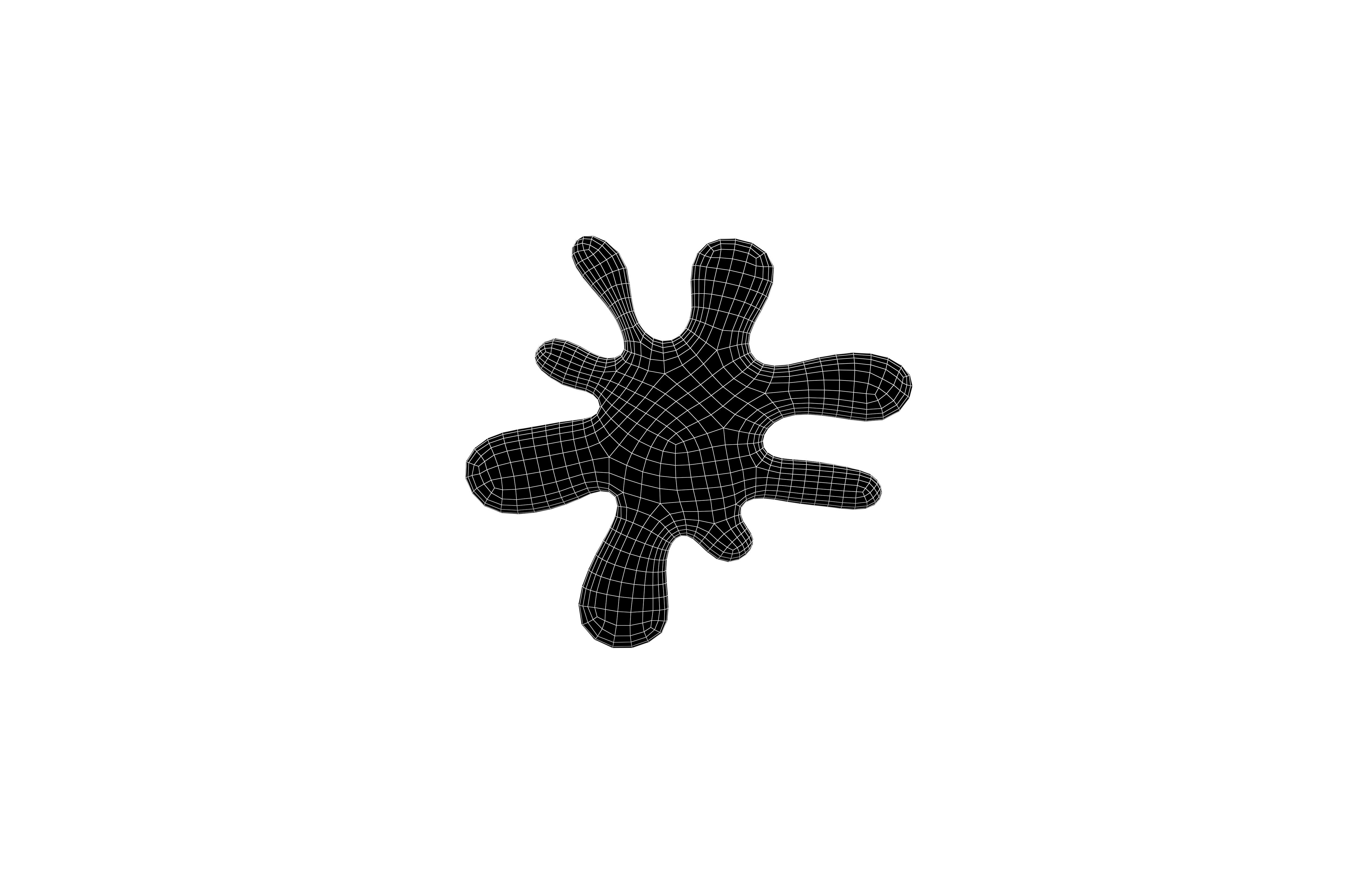 Splash Symbol v1 006 Low-poly 3D model_6