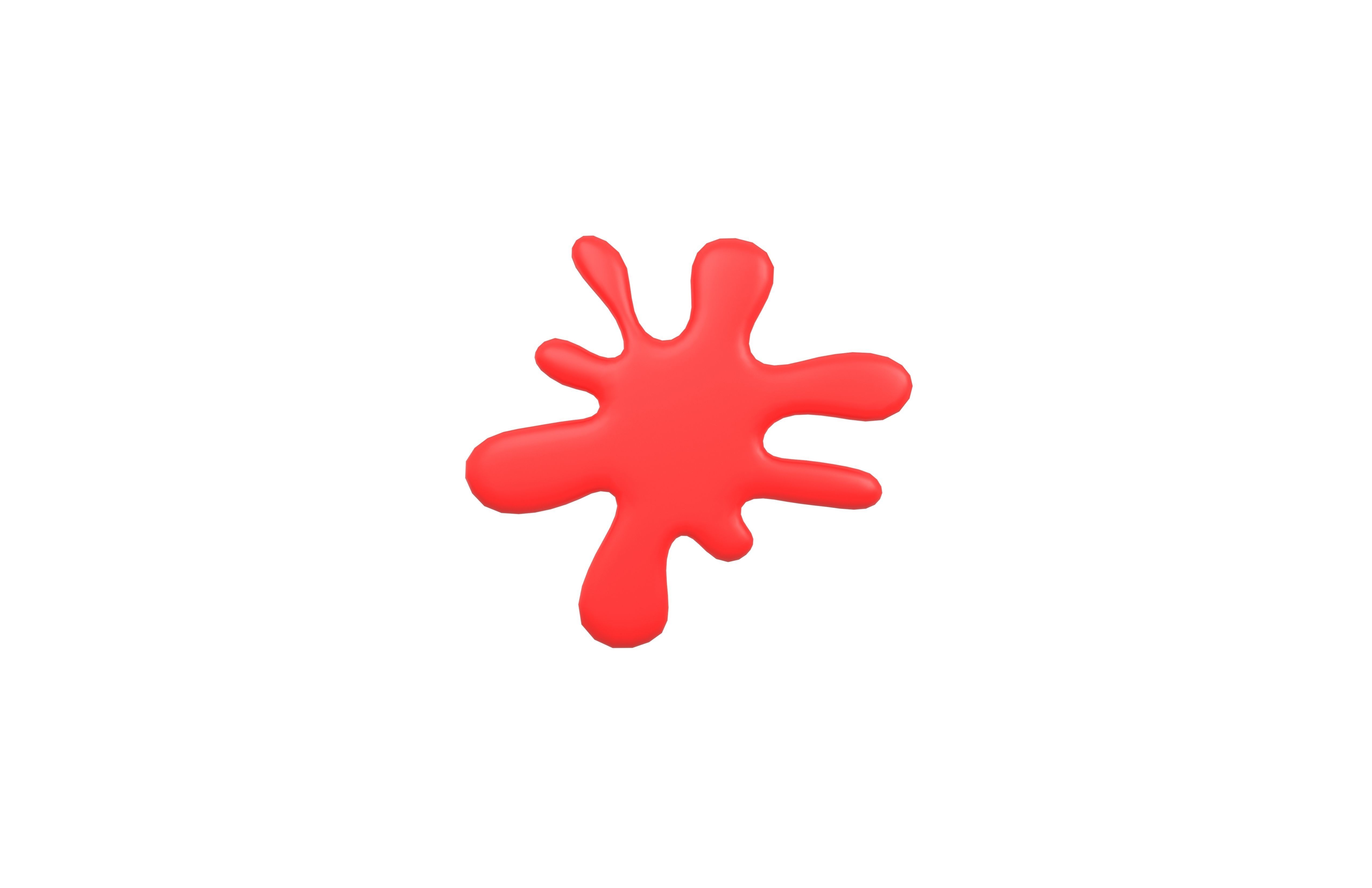 Splash Symbol v1 006 Low-poly 3D model_1