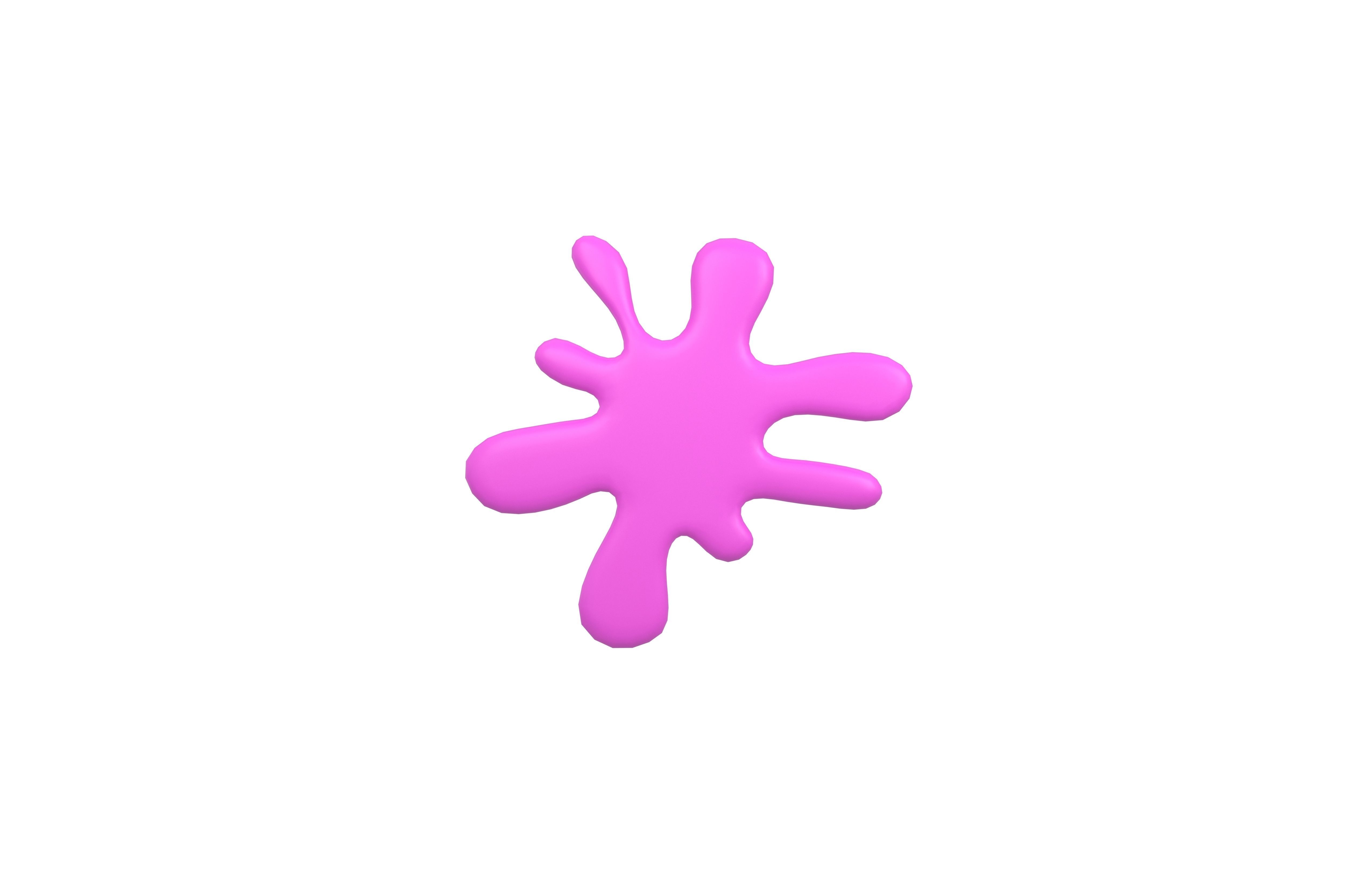 Splash Symbol v1 007 Low-poly 3D model_1