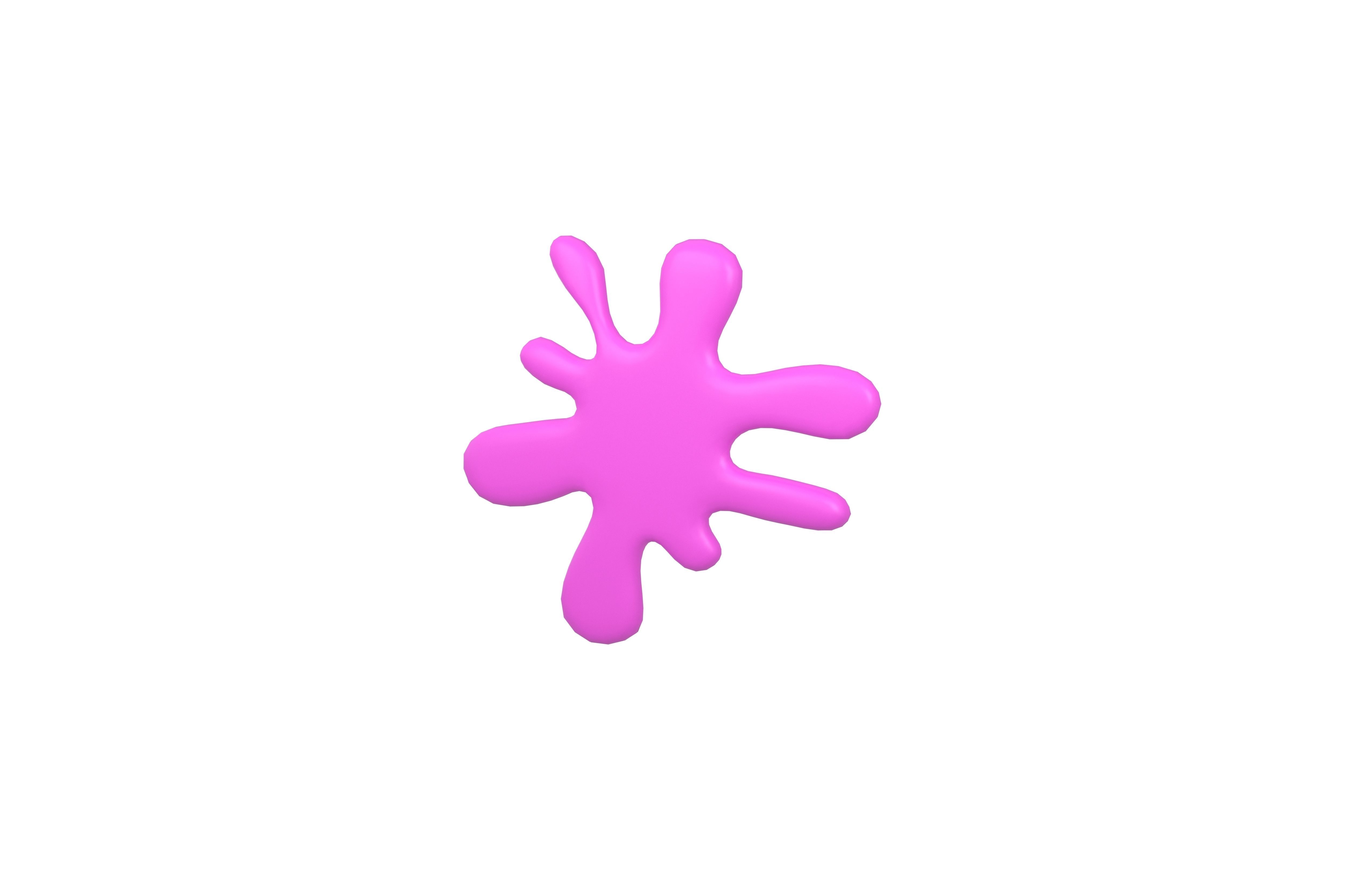 Splash Symbol v1 007 Low-poly 3D model_2