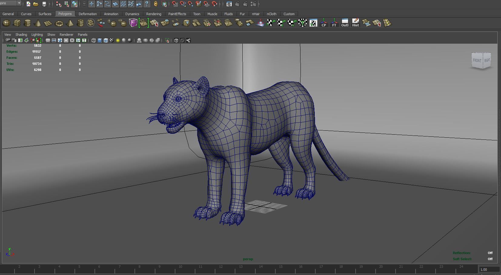 3D Cartoon Leopard low poly game ready Low-poly 3D model_23