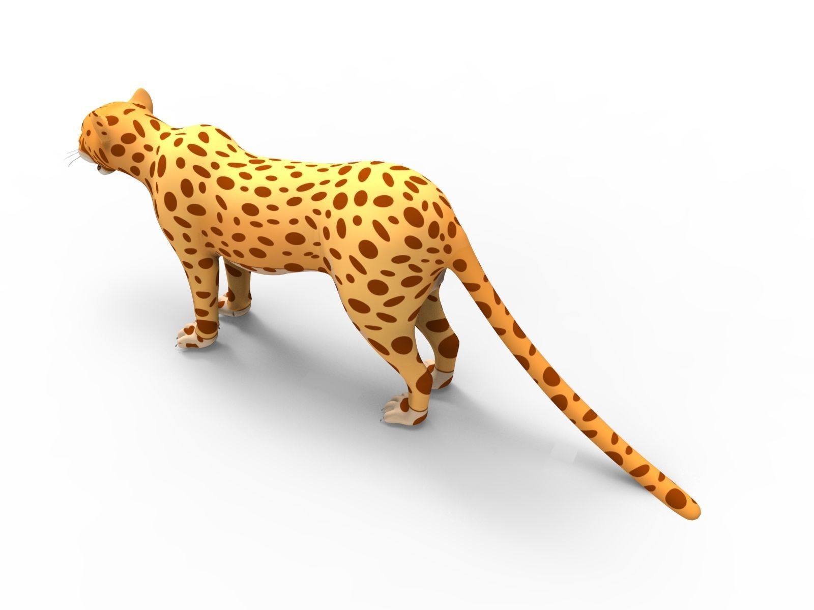 3D Cartoon Leopard low poly game ready Low-poly 3D model_13