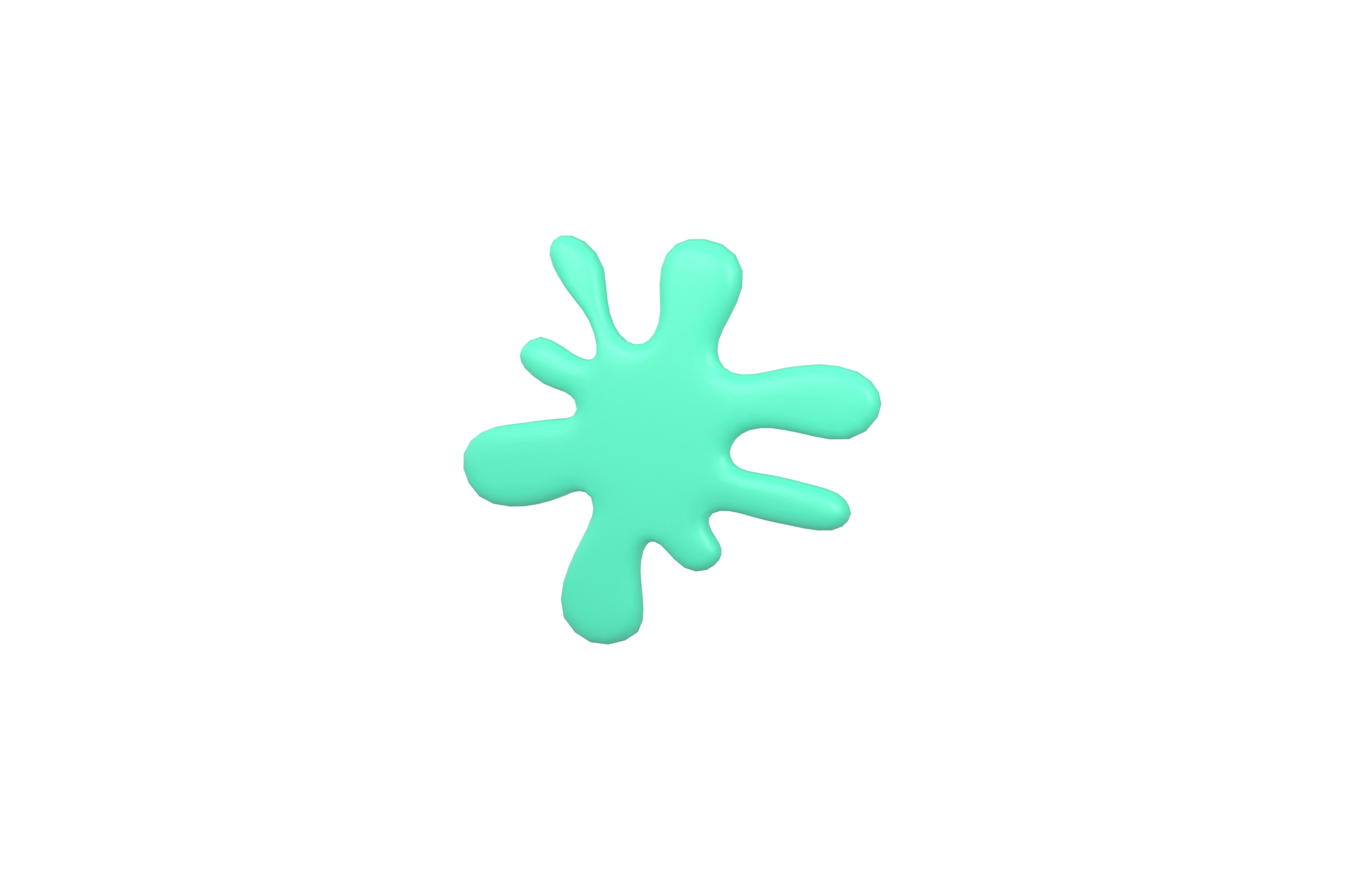 Splash Symbol v1 009 Low-poly 3D model_2
