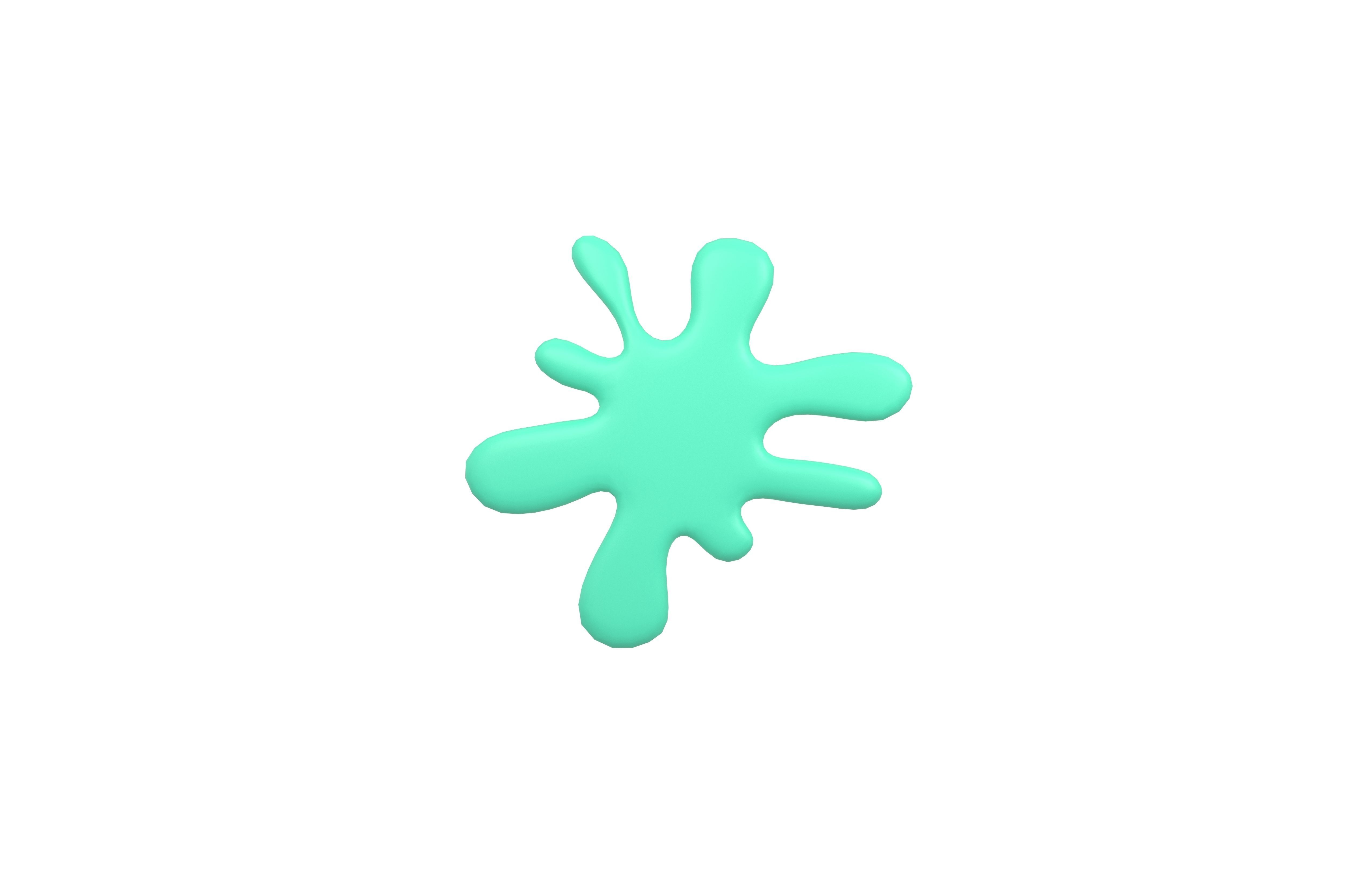 Splash Symbol v1 009 Low-poly 3D model_1