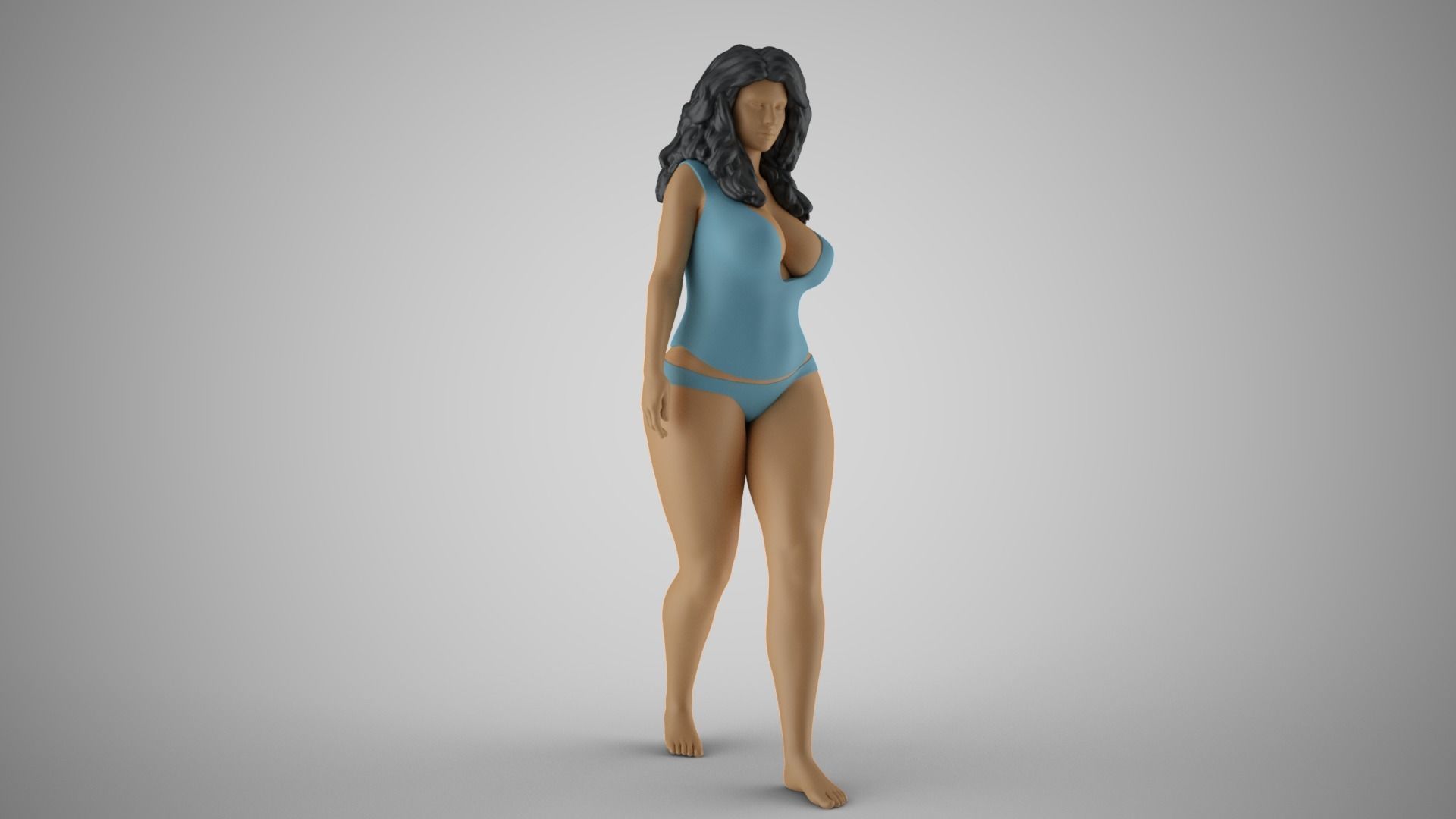 Confident Woman 3D print model_10
