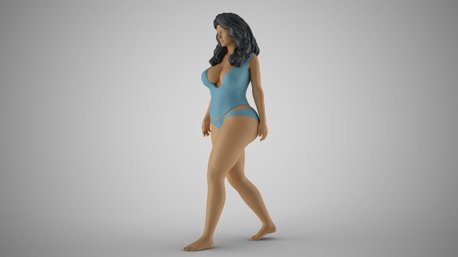 Confident Woman 3D print model_4