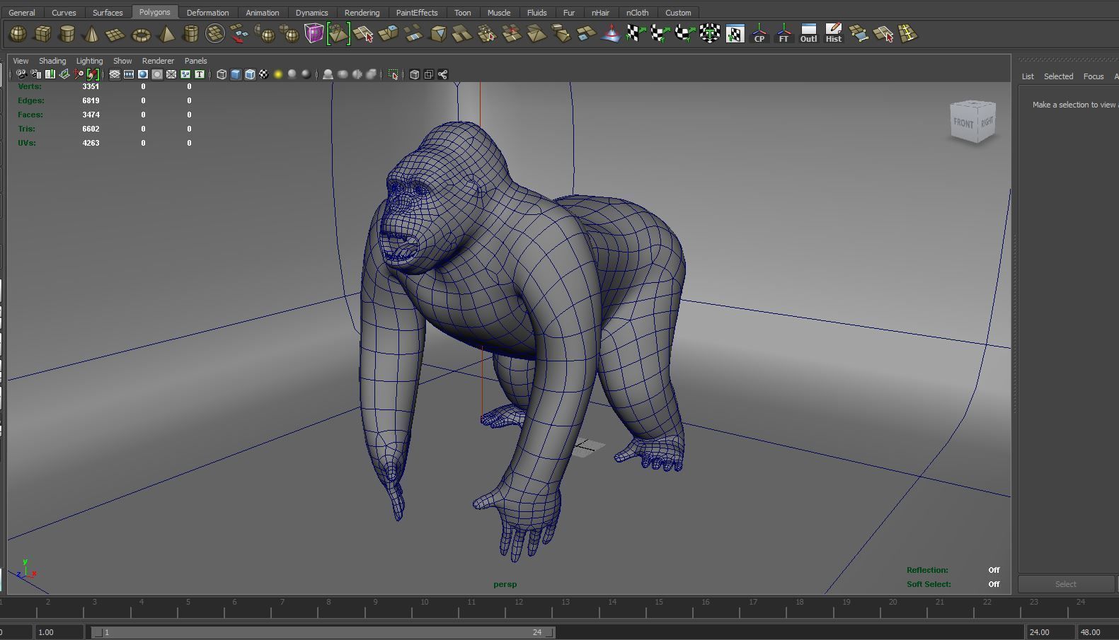 3D cartoon Gorilla Models game ready low poly Low-poly 3D model_15