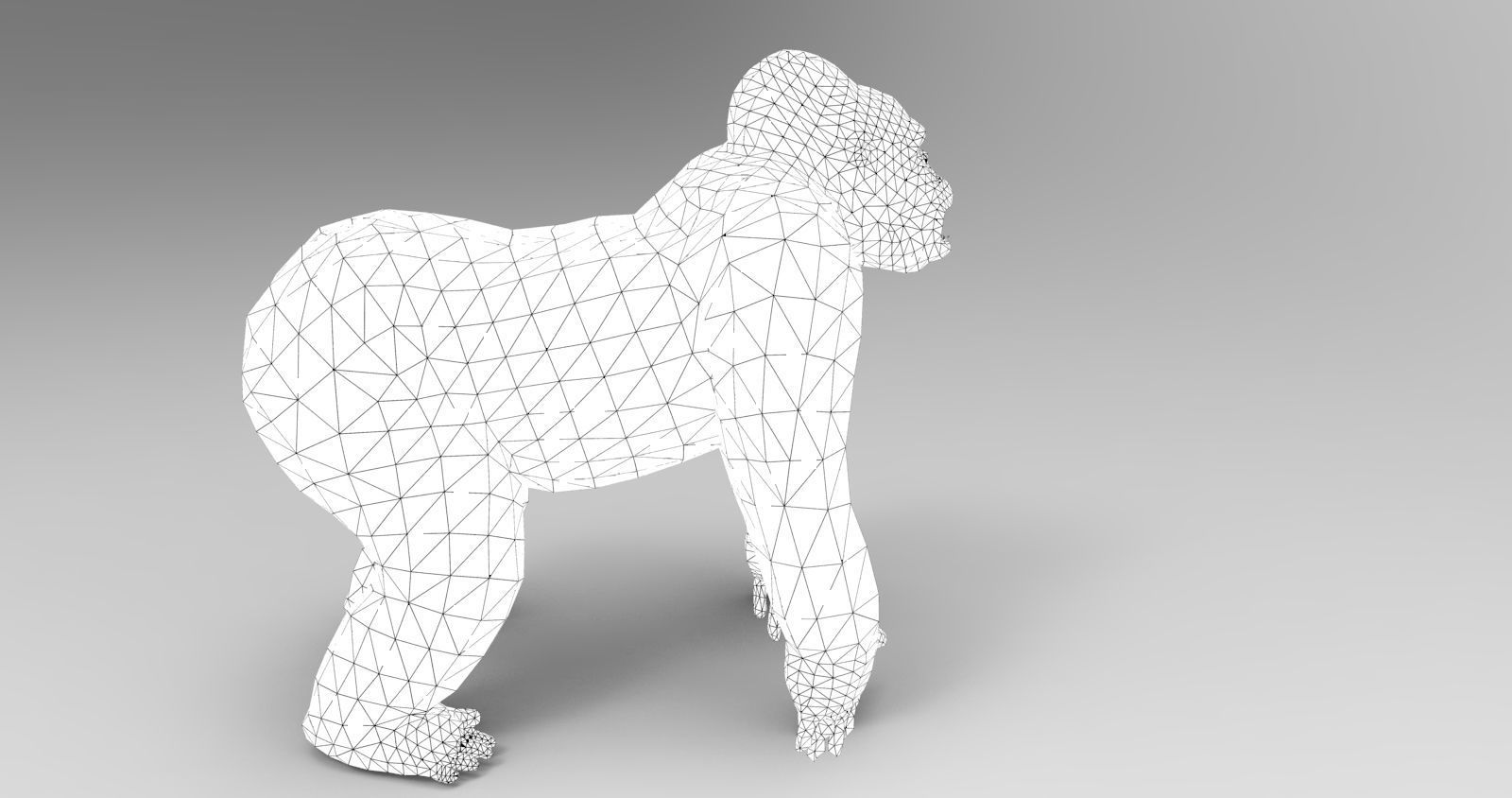 3D cartoon Gorilla Models game ready low poly Low-poly 3D model_21