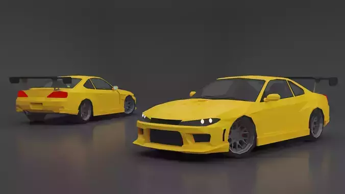 LOW POLY SPORTS COUPE Low-poly 3D model