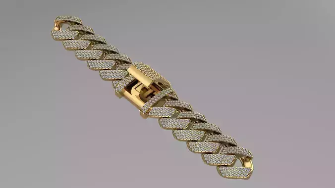 NY chain - cuba chain lock STL 3D model