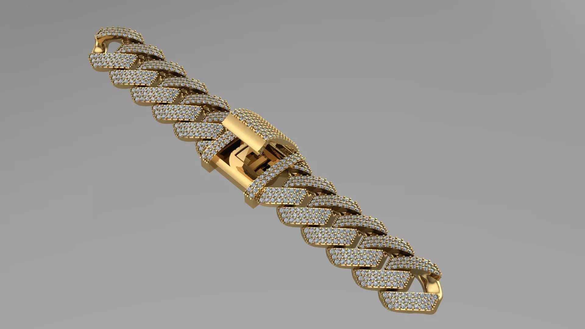NY chain - cuba chain lock STL 3D model