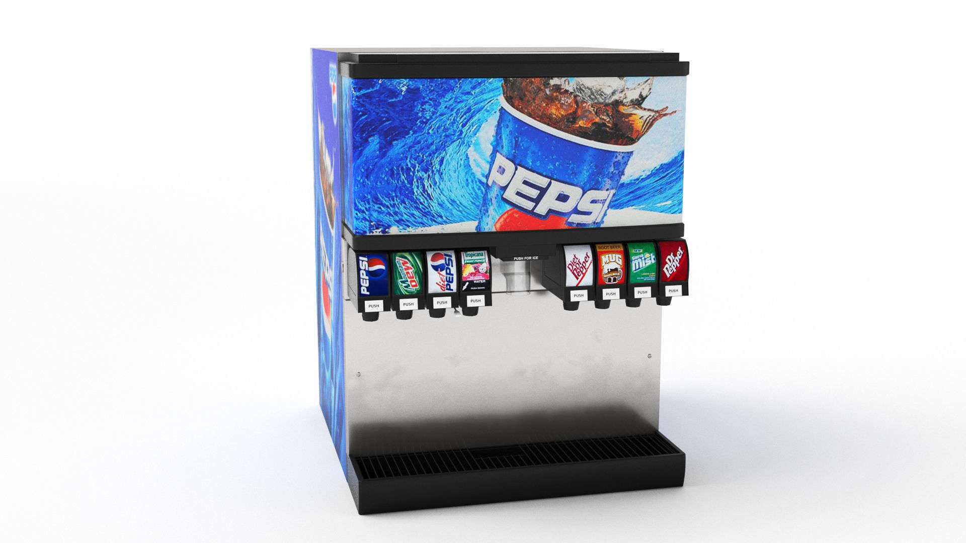 Soda Fountain Machine 02 3D model_16