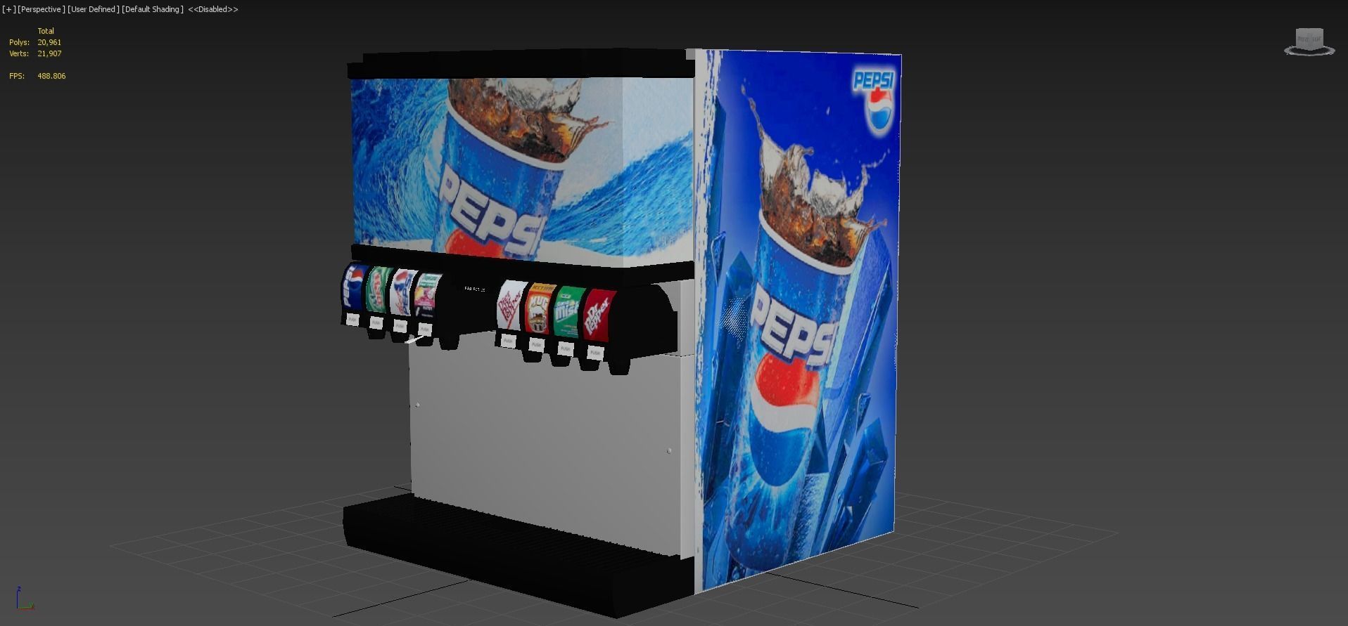 Soda Fountain Machine 02 3D model_4