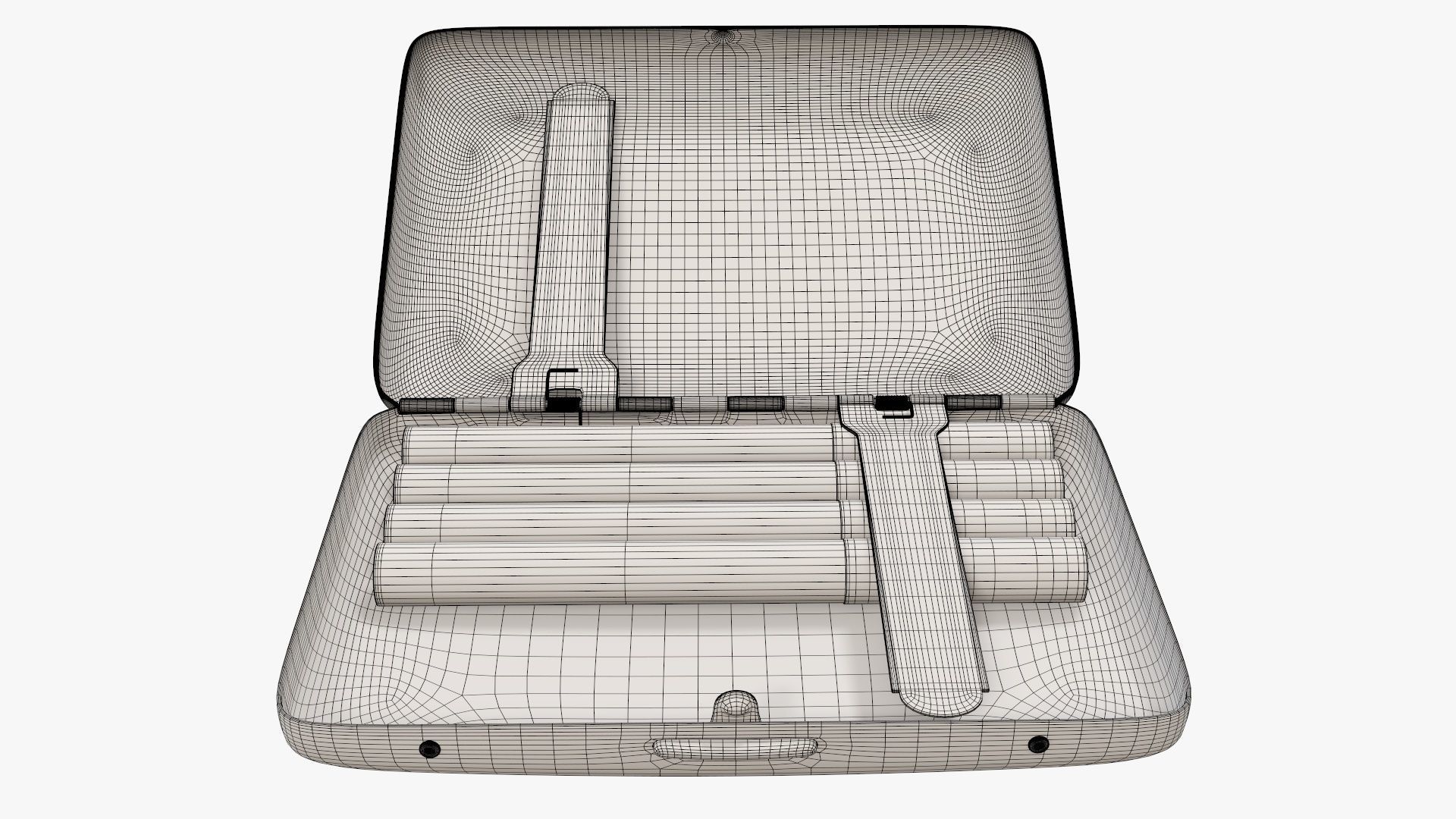 Cigarette metal case box 01 open 3D model_6