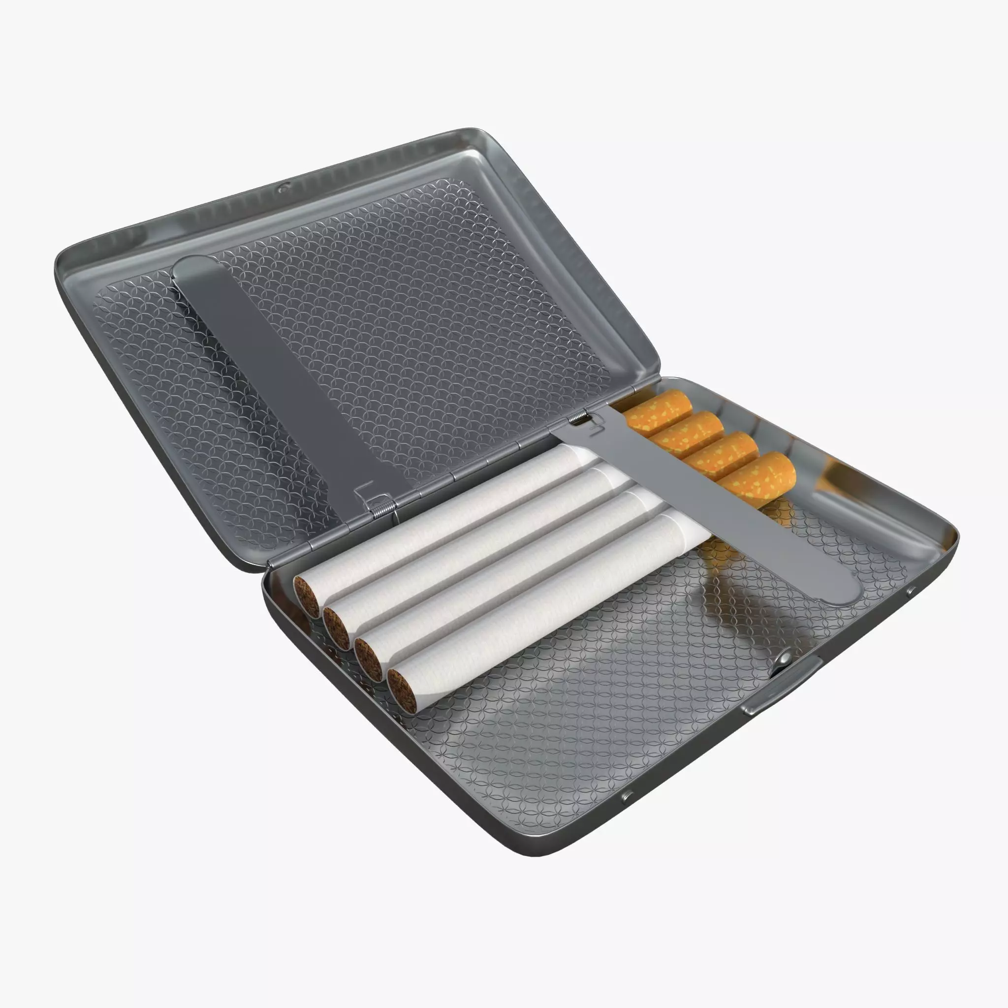 Cigarette metal case box 01 open 3D model_0