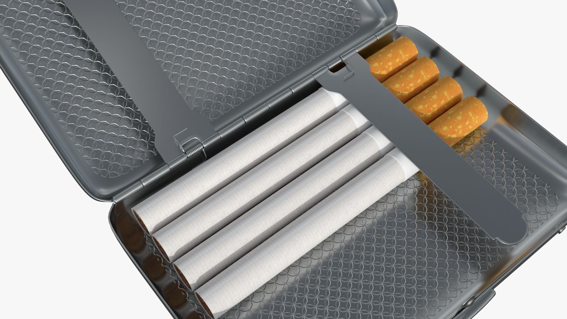 Cigarette metal case box 01 open 3D model_4