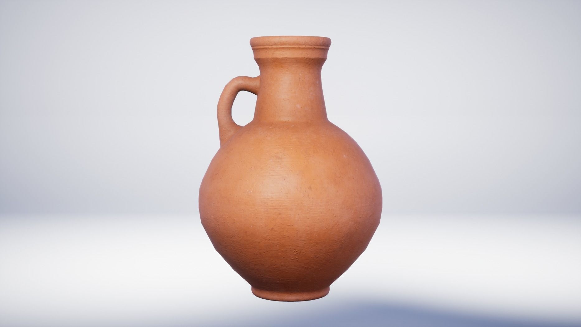 Roman Terracotta Flagons - 2 Variations Low-poly 3D model_3